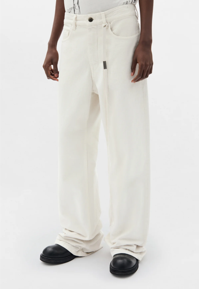 GENOVEVA 5-POCKETS RELAXED FLARED TROUSERS DENIM