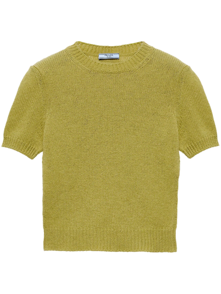 short-sleeve cashmere sweater
