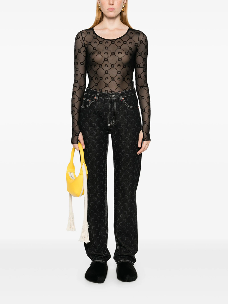 Moonogram mesh top