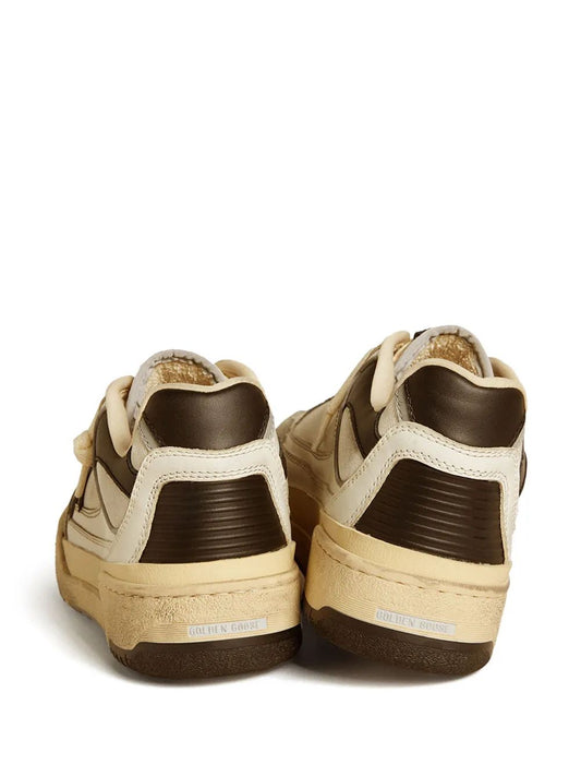 FORTY2 LEATHER UPPER HEEL AND SPUR SUEDE TOE RUBBER STAR
