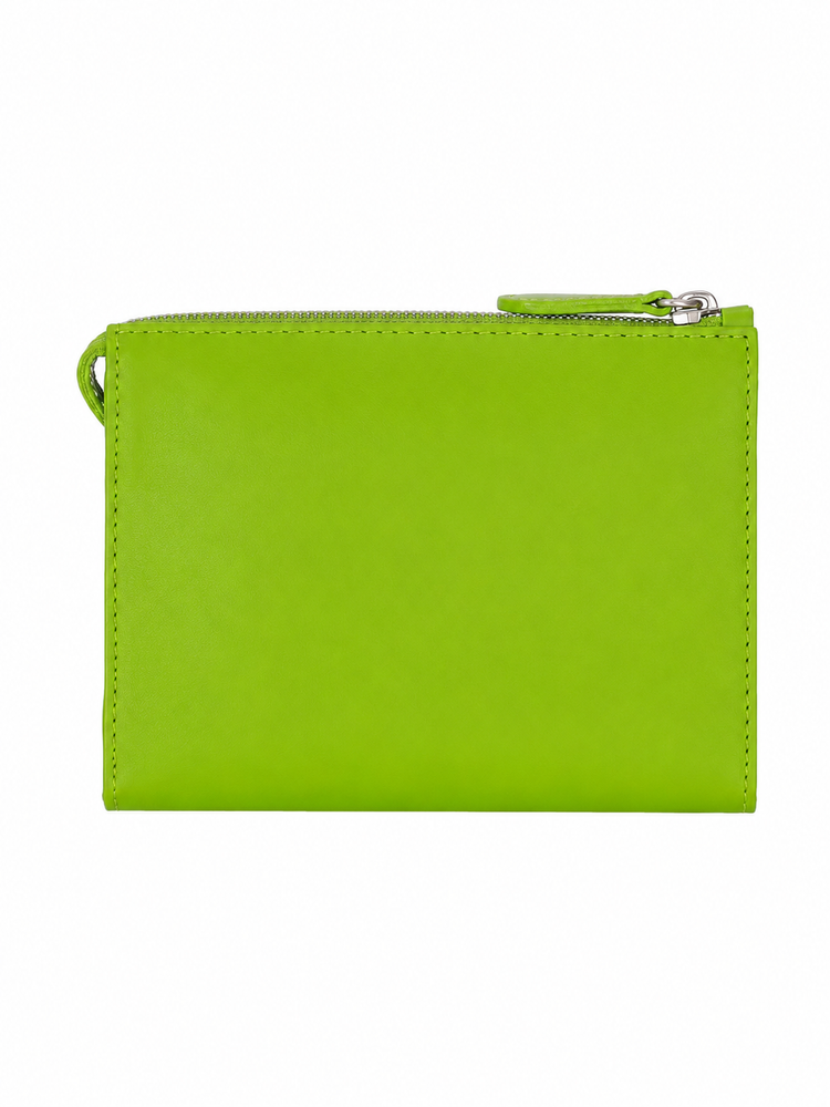 minimal leather make-up bag