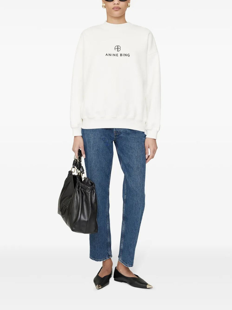 JACI SWEATSHIRT MONOGRAM  IVORY