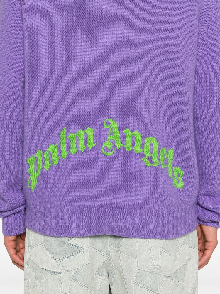 Curved logo sweater