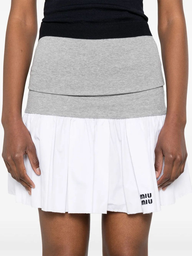 GONNE JERSEY+POPELINE