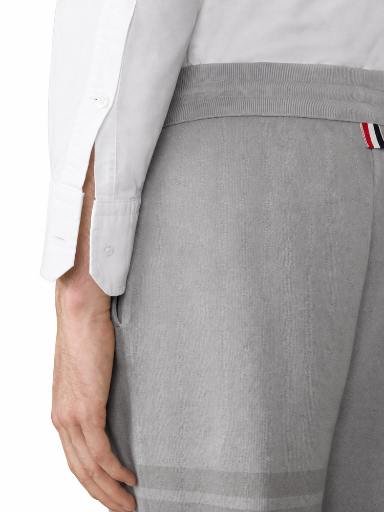 SWEATPANTS W/ OVERDYED 4 BAR IN SOLID LOOPBACK