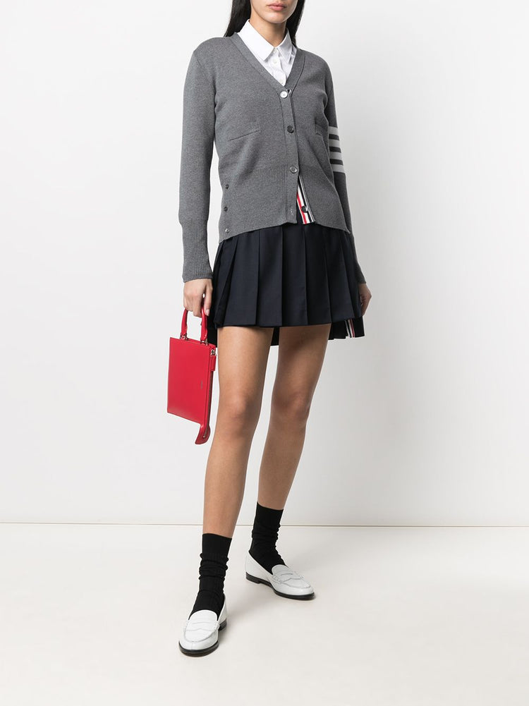 pleated mini skirt
