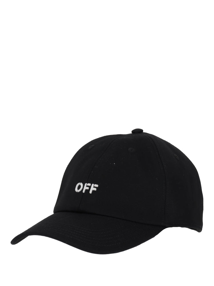 DRILL OFF STAMP BASEBALL CAP BLACK - WHI