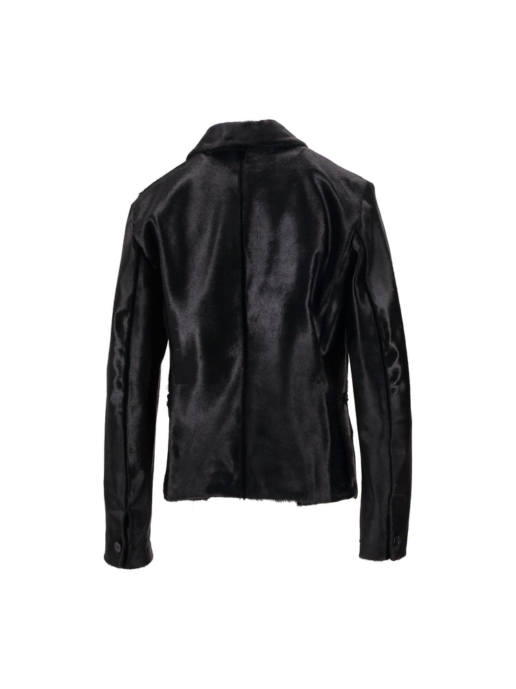 GIACCA sciancrata IN PELLE DI VITELLO STAMPA CAVALLINO