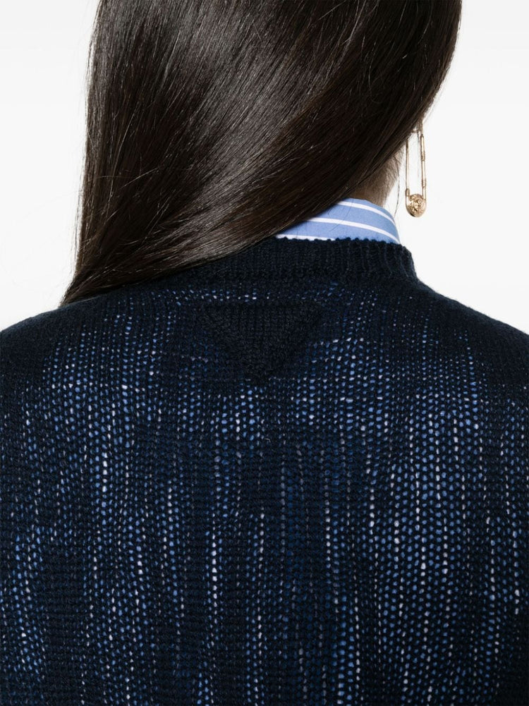 V-neck cashmere vest