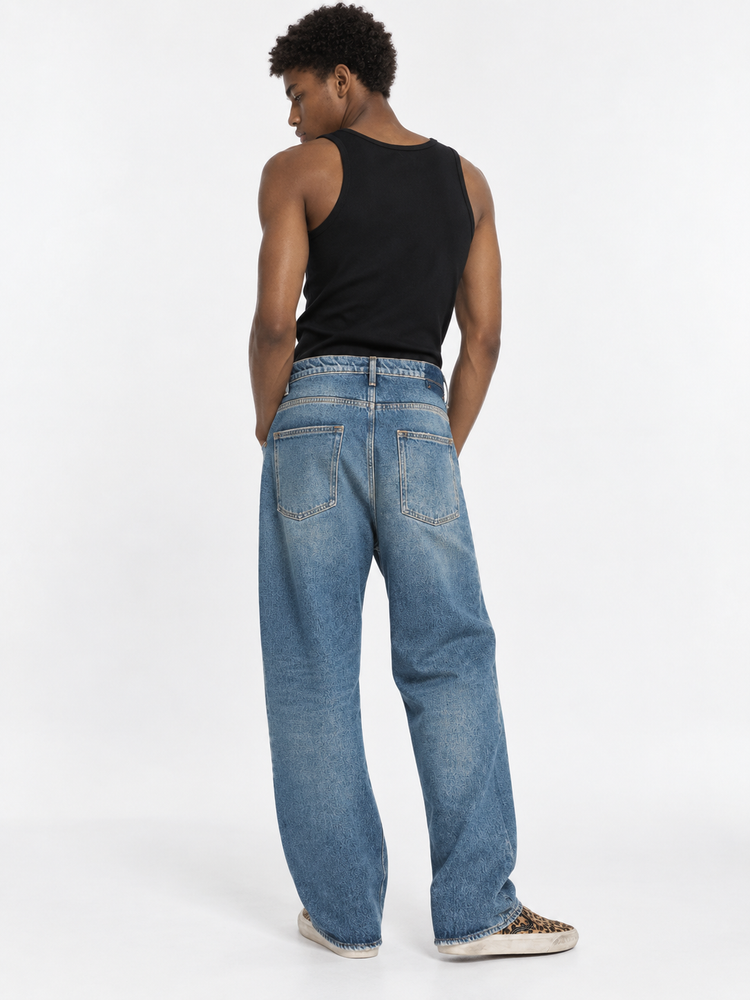 GOLDEN M'S PANT SKATE LOOSE MEDIUM BLUE WASHED DENIM