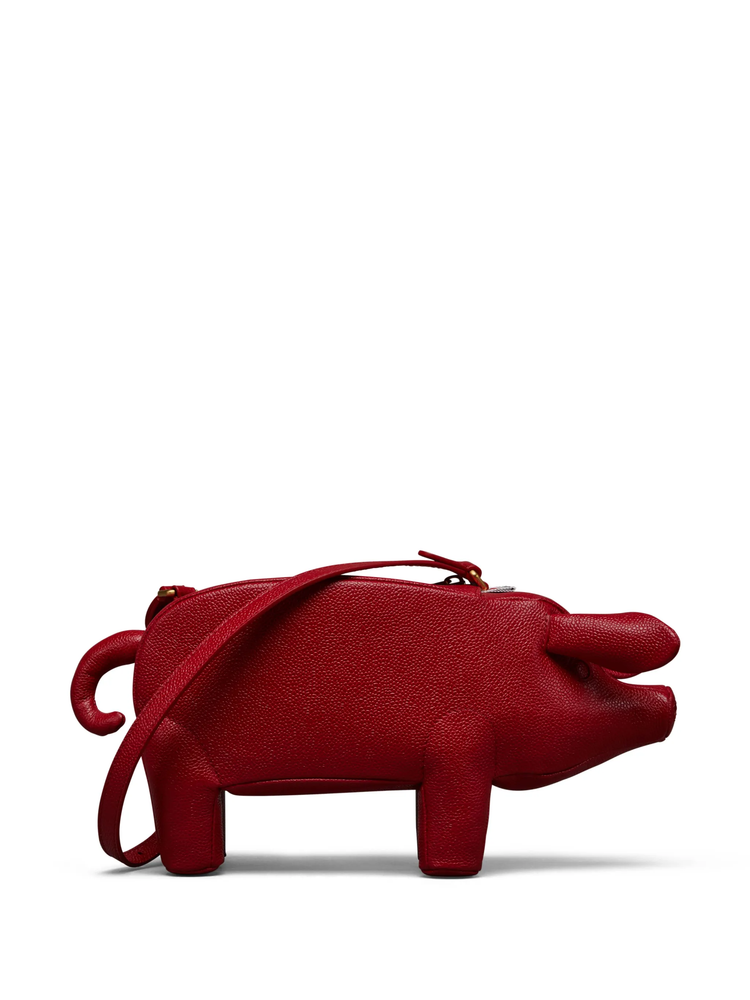 PIG BAGUETTE BAG IN PEBBLE GRAIN LEATHER