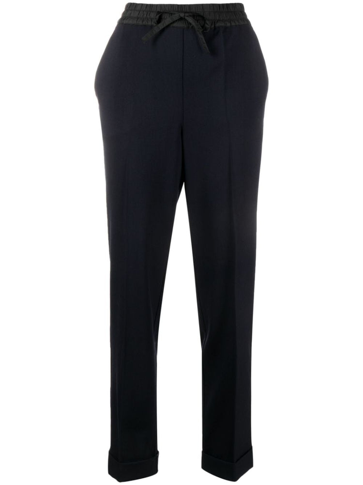 PAROSH drawstring straight-leg trousers