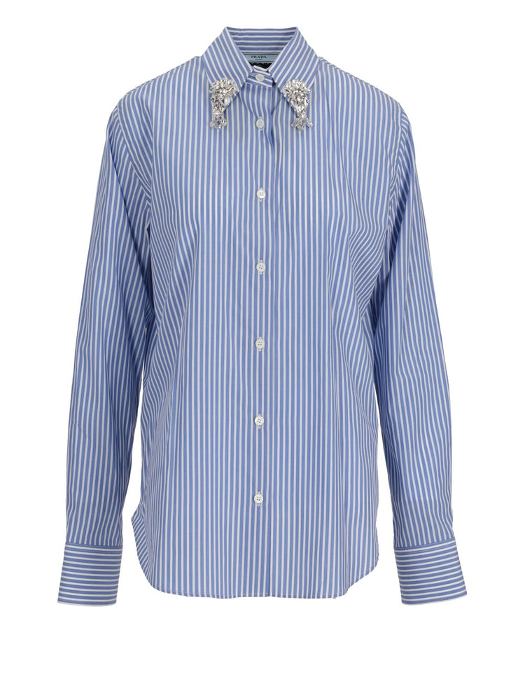 embroidered stripe shirt