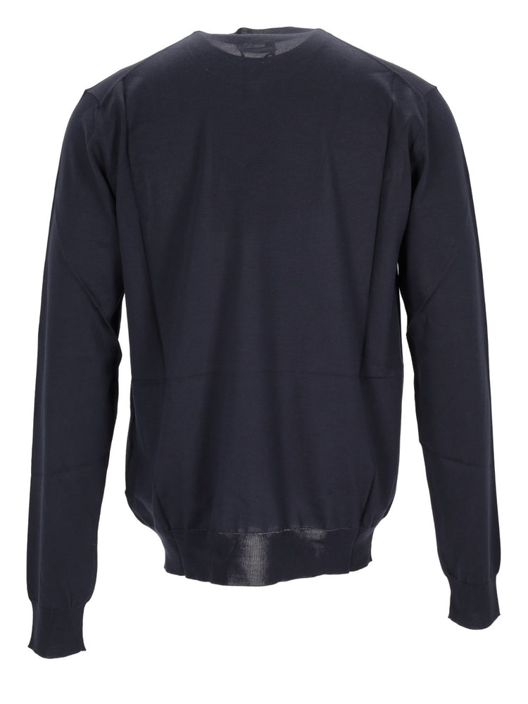 crew-neck silk jumper