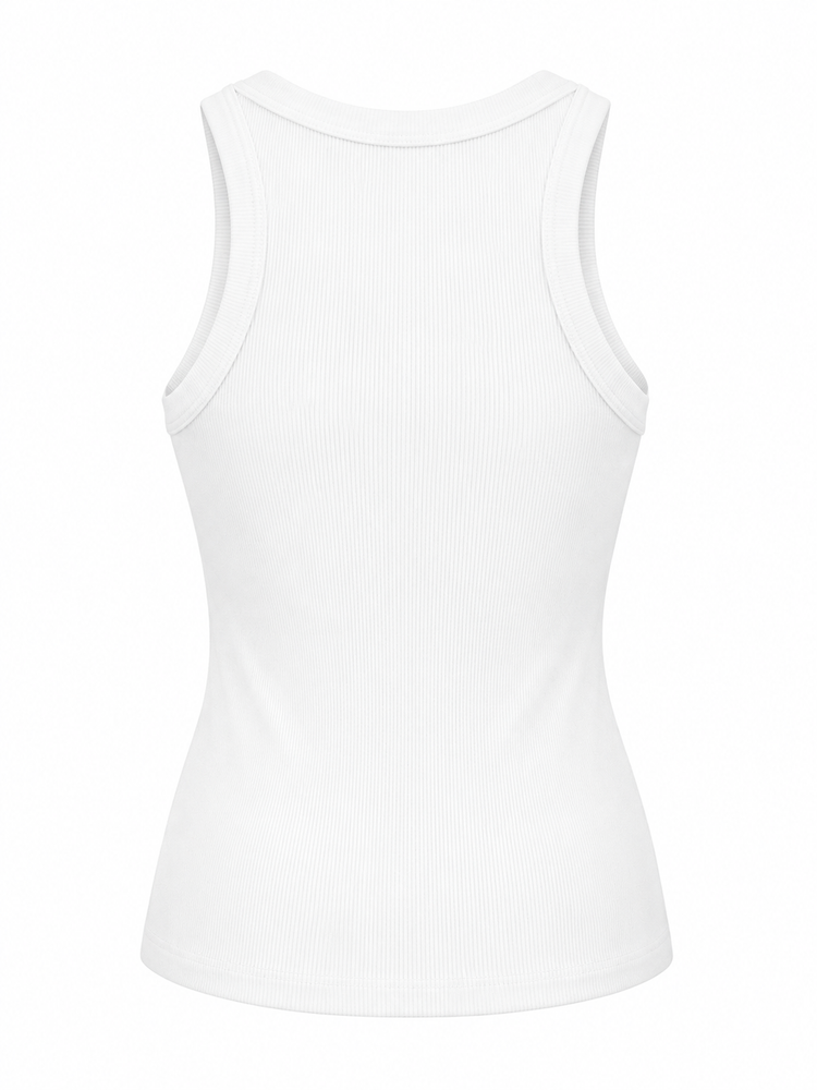 ribbed cotton tank top