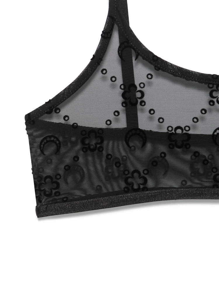 RECYCLED MESH FLOCK BRALETTE