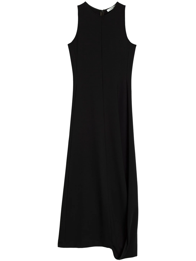twisted-hem midi dress