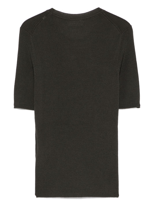 Leila ribbed-knit wool top