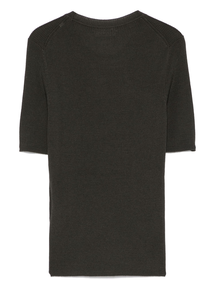 Leila ribbed-knit wool top