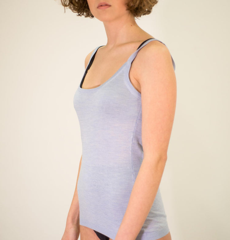 LA ROSE tank cash/silk CREAM