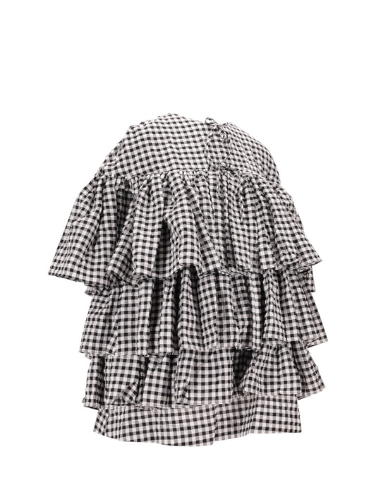 SHORT RUFFLE TIERED DRESS