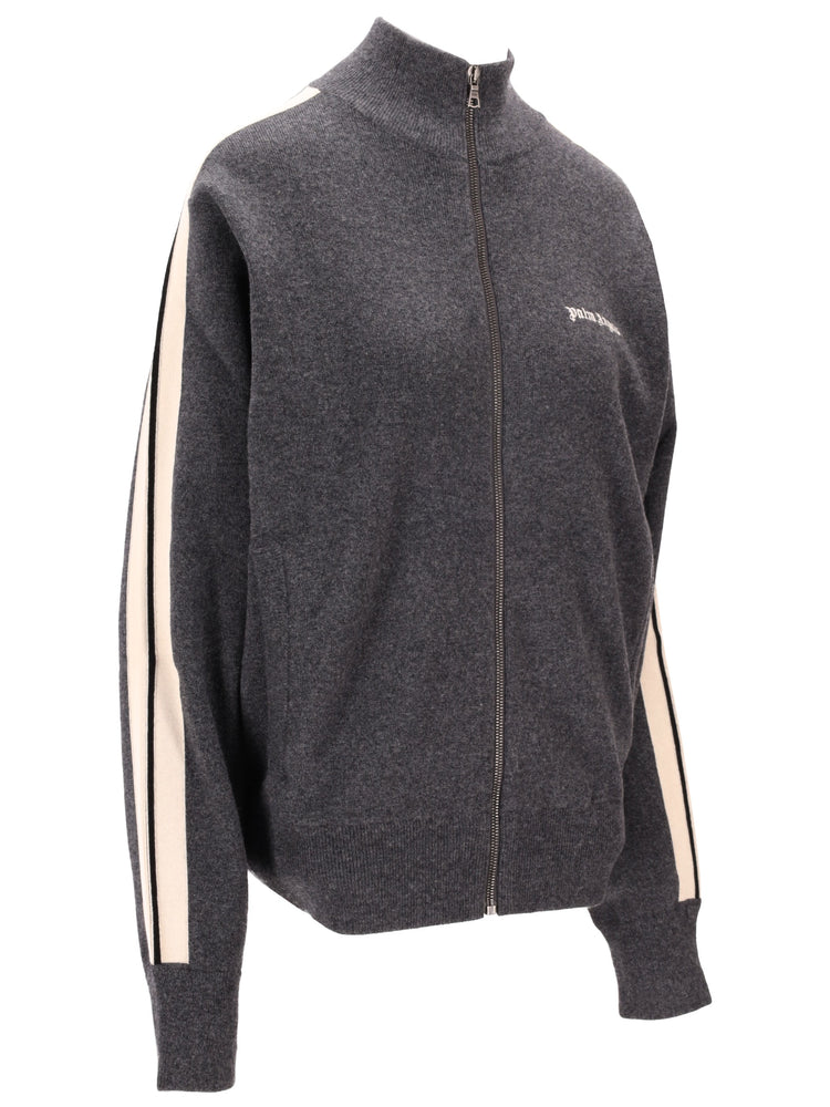CLASSIC LOGO KNIT TRACK JKT DARK GREY -