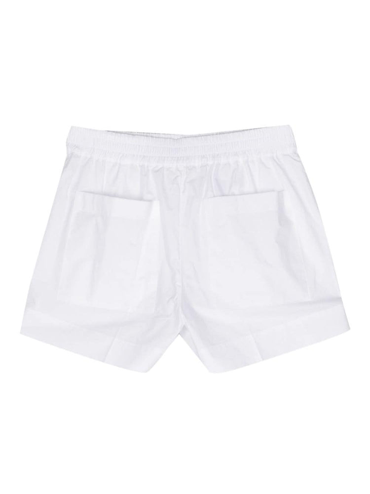elasticated-waist cotton shorts