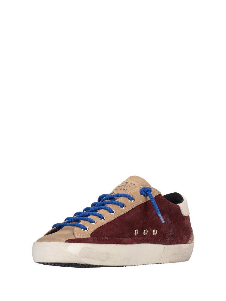 SUPER STAR SUEDE UPPER TOE TONGUE AND SPUR LEATHER STAR AND HEEL