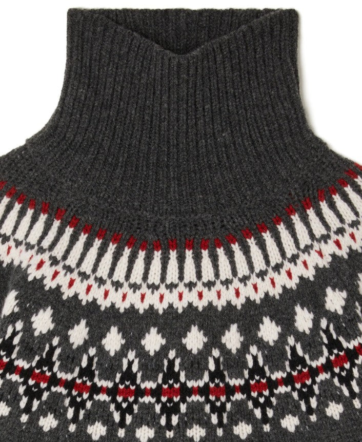 SWEET WINTER TURTLENECK CAMEL/MULTICOLOR