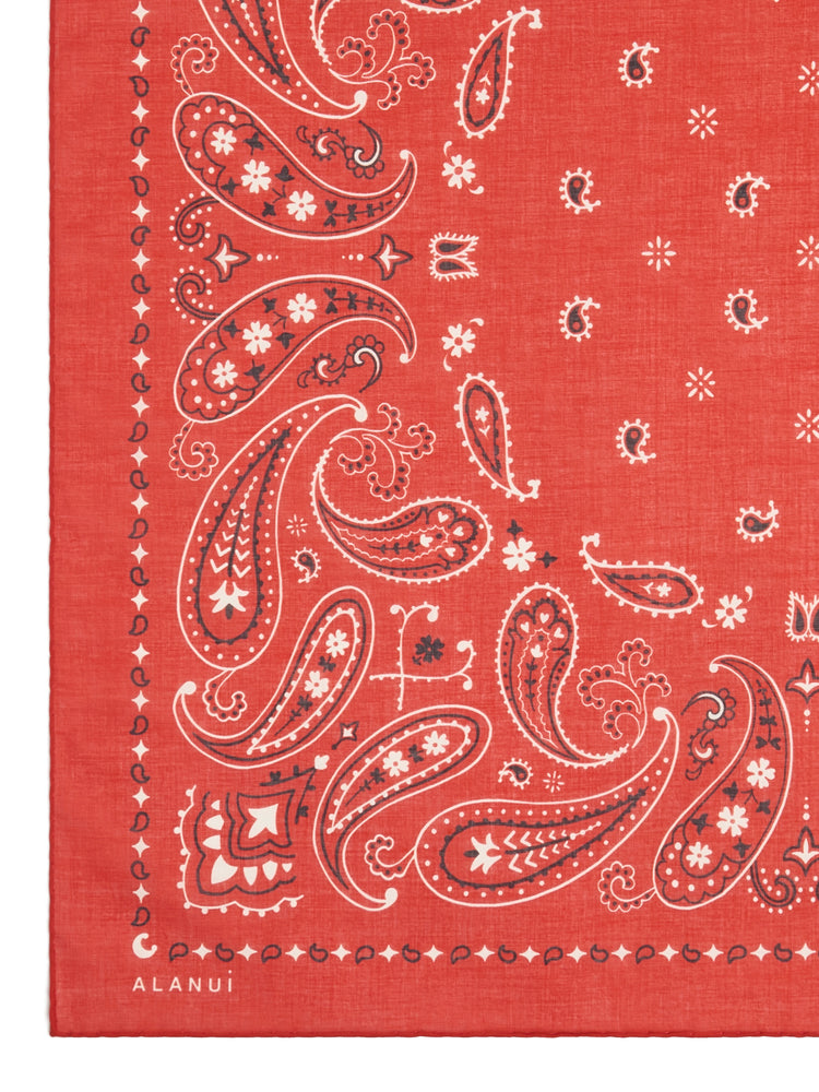 PRINTED COTTON BANDANA VERMOUTH/MULTICOL