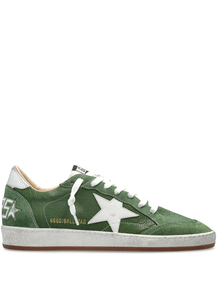 BALLSTAR NAPPA UPPER TOE AND SPUR NYLON TONGUE LEATHER STAR LAMINATED HEEL