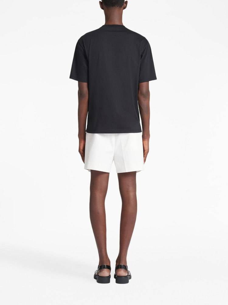 raised logo round-neck T-shirt