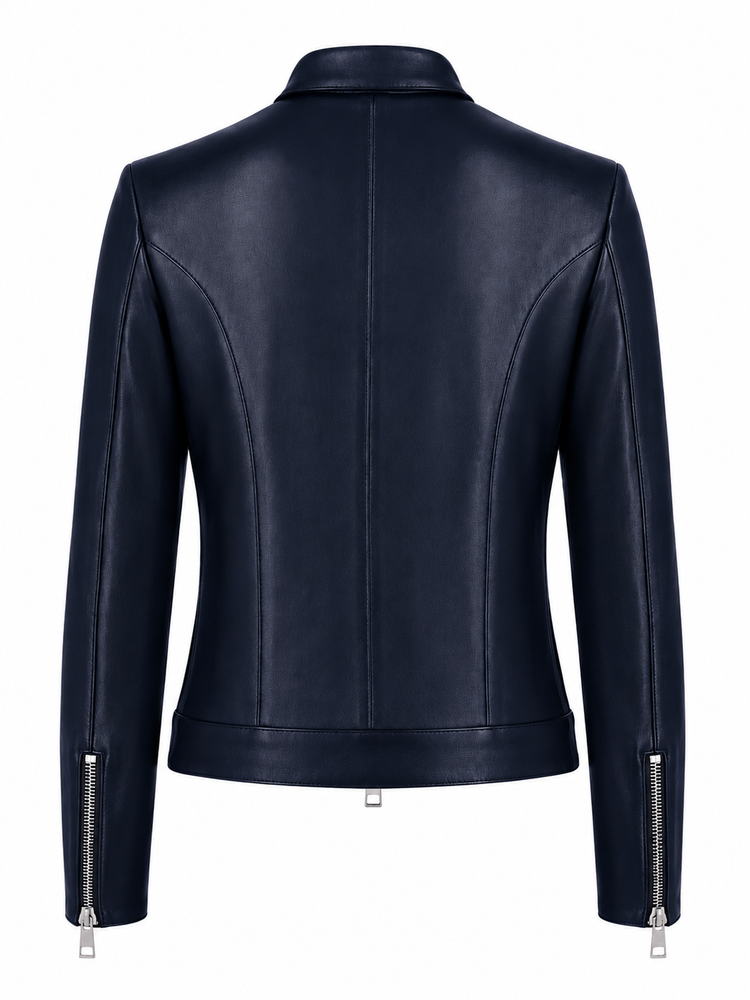 leather bomber black