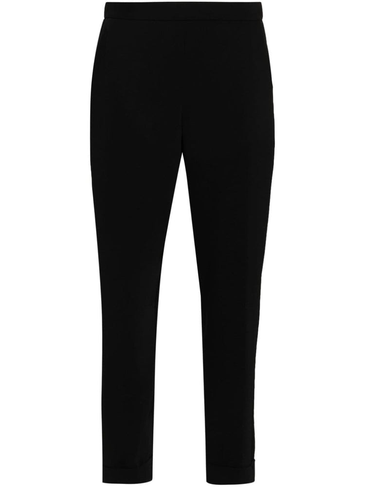 mid-rise tapered-leg trousers