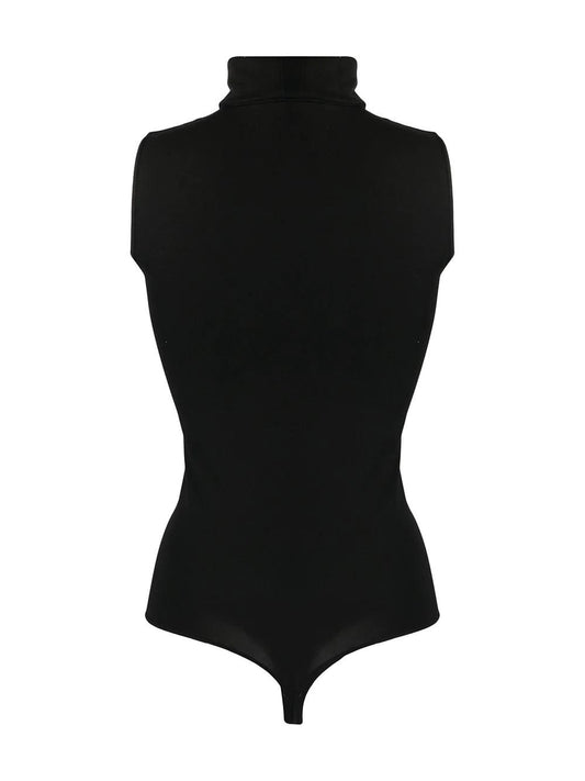 roll-neck sleeveless bodysuit