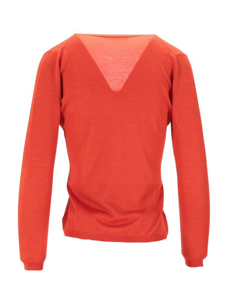 LA ROSE V cardigan cash/silk dark blu