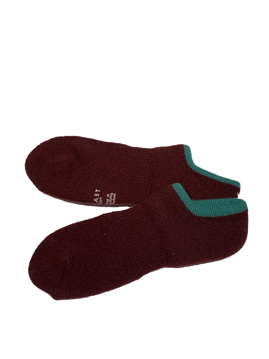 knitted green socks