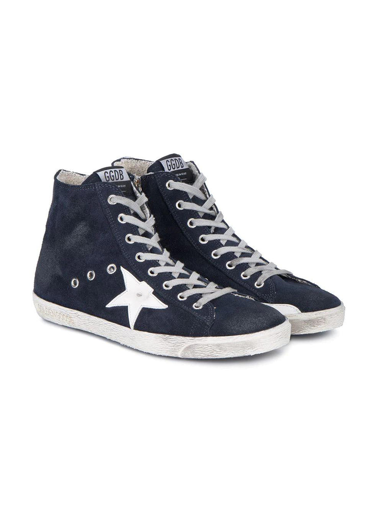 FRANCY CLASSIC SUEDE UPPER SHINY LEATHER STAR