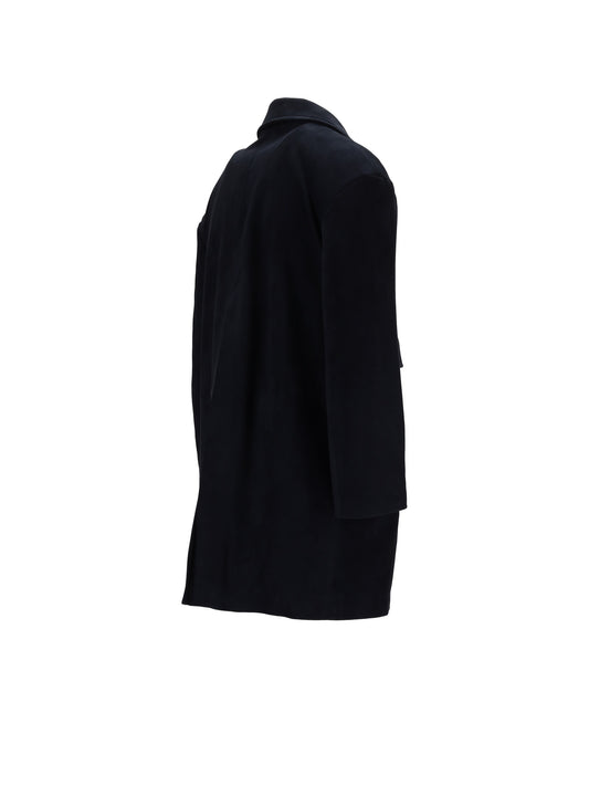 LA ROSE giacca camoscio spacco dietro