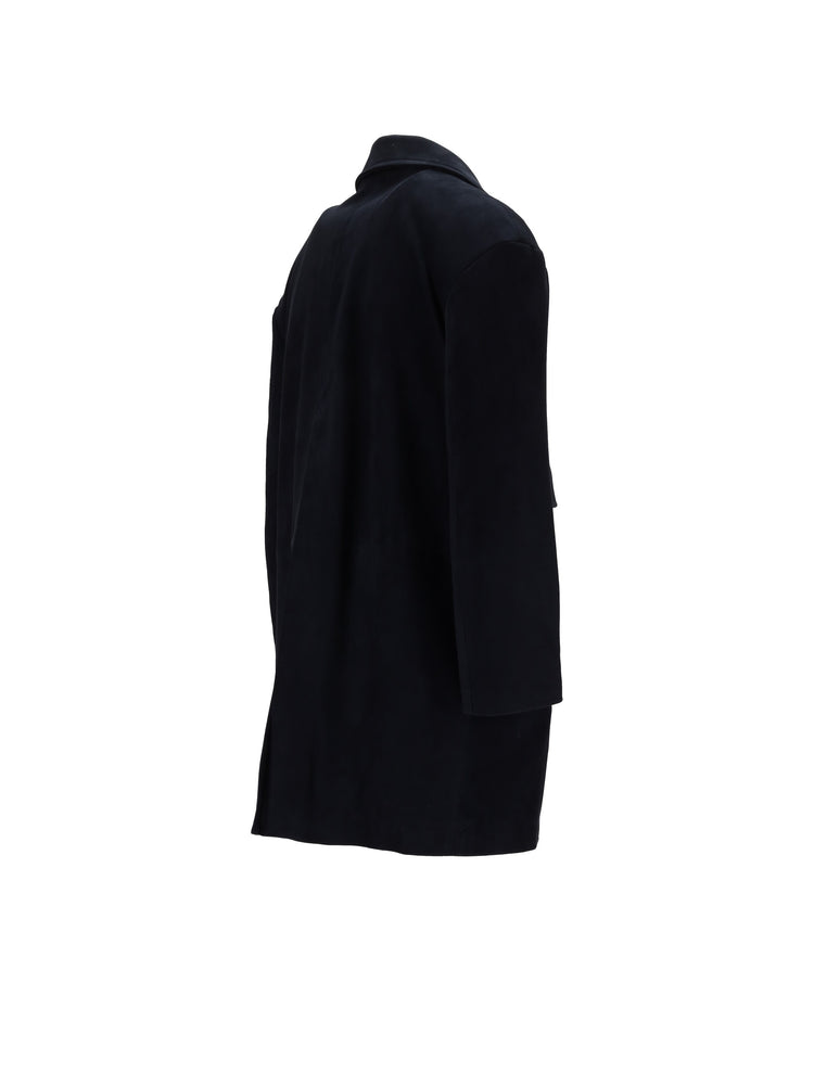 LA ROSE giacca camoscio spacco dietro