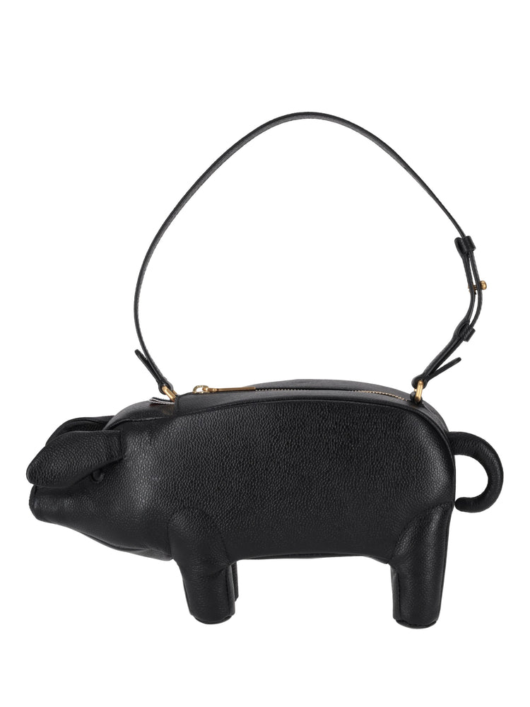 PIG BAGUETTE BAG IN PEBBLE GRAIN LEATHER