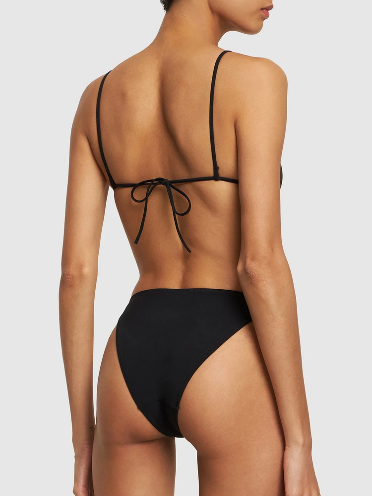 self-tie mid-rise bikini