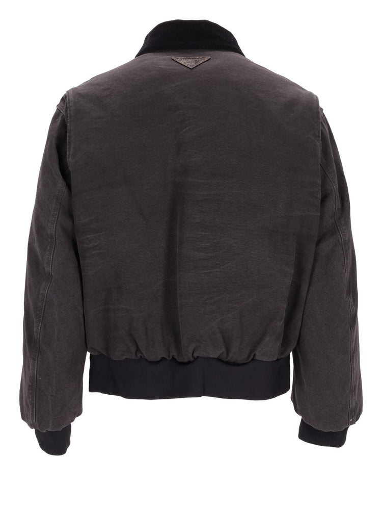 cotton shearling-collar jacket