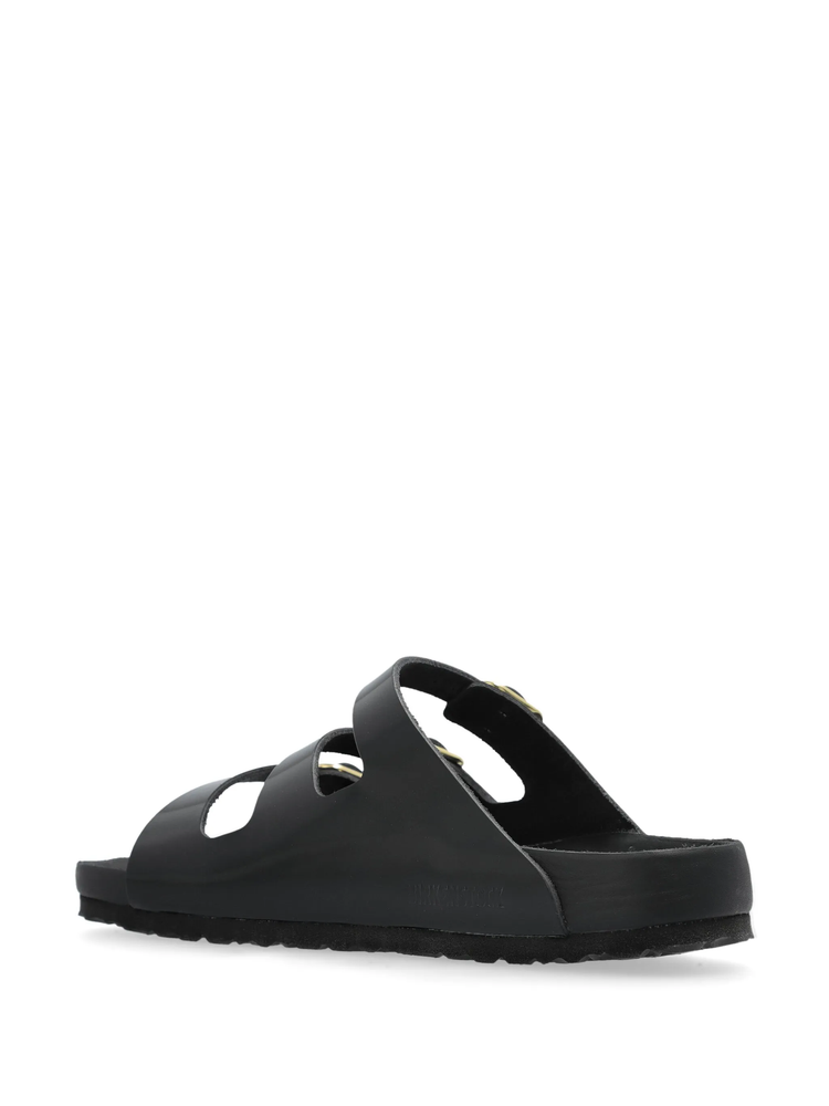 Florida DBuckle Exquisite shine black, Natural Lea