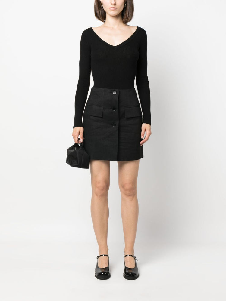 PAROSH V-neck wool sweatshirt