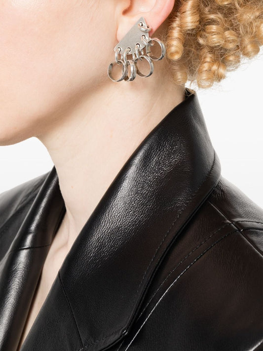 logo-engraved earrings