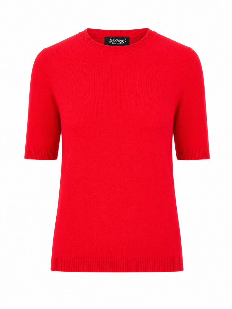 LA ROSE maglia 3/4 cashmere rosso