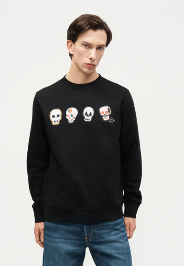 MENS CASUAL FIT SWEATSHIRT SKULLS