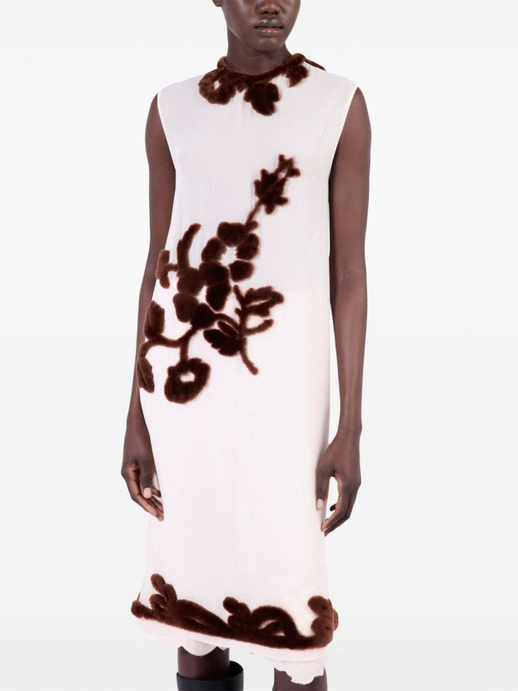 Embroidered georgette dress
