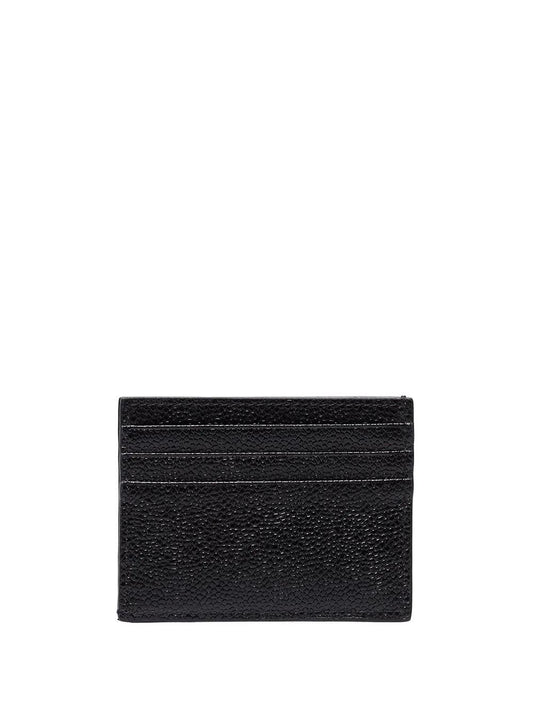 CARD HOLDER W/NOTE COMPARTMENT IN PEBBLE GRAIN LEATHER